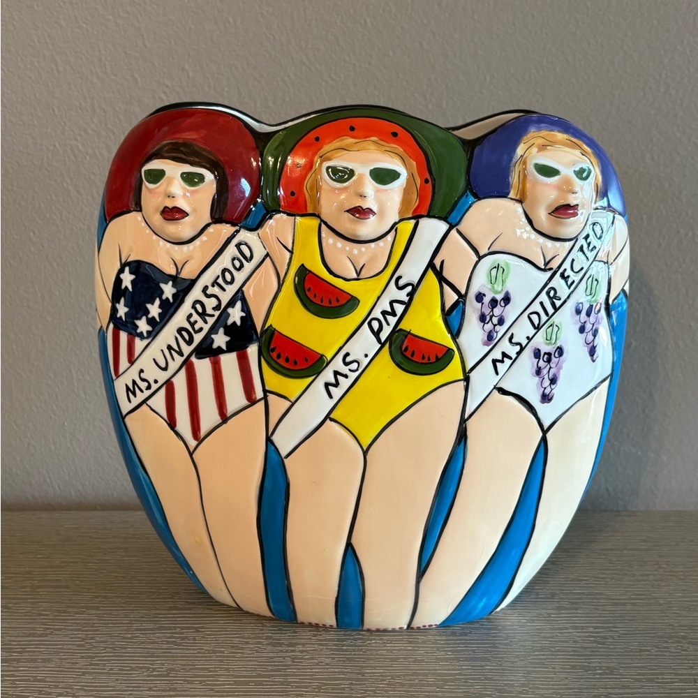 2004 Westland Janice Joplin Ceramic Vase "Funseekers Pageant" #6455 - 8.25" Tall